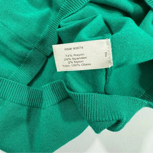 Boston Proper Sweater Glass Bead Trim Details - Picture 4 of 7